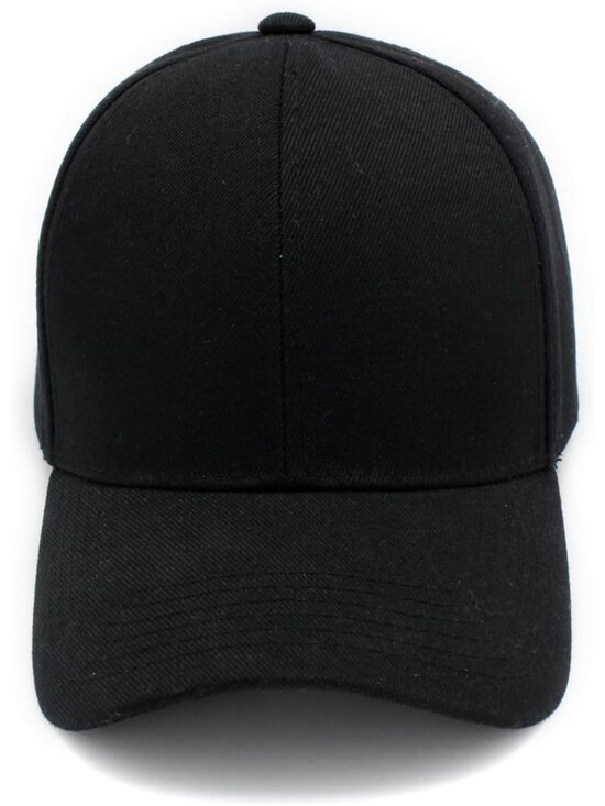 Unisex Black Classic Adjustable Plain Hat Hand Wash Imported Baseball Cap